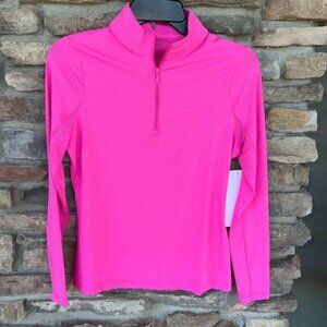 Gottex Women's Golf Tennis Pickleball 1/4 Zip Pullover SMALL Pink LS NWT